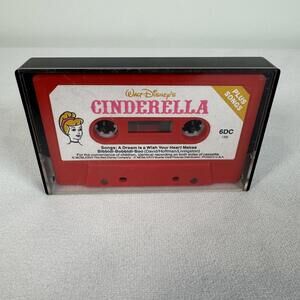 Vintage Disney Cinderella Cassette – Red Tape, 1977 Reissue